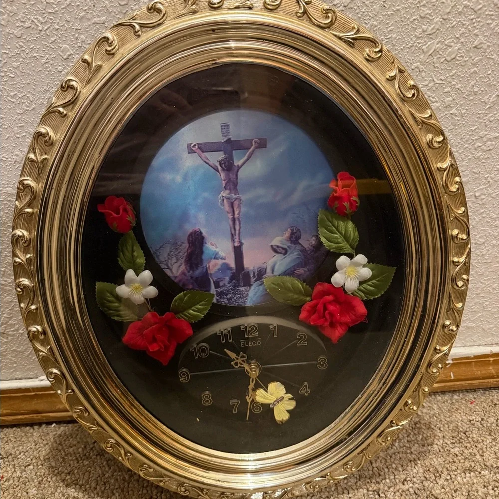 Vintage Jesus Quartz Clock